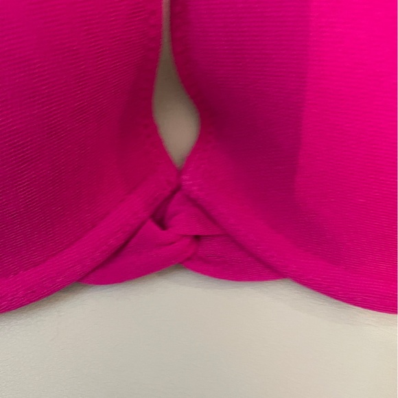 On Gossamer The Pump It Up Mesh Bra Push up Lift New Pink Purple Peony Size 34B - Picture 6 of 9